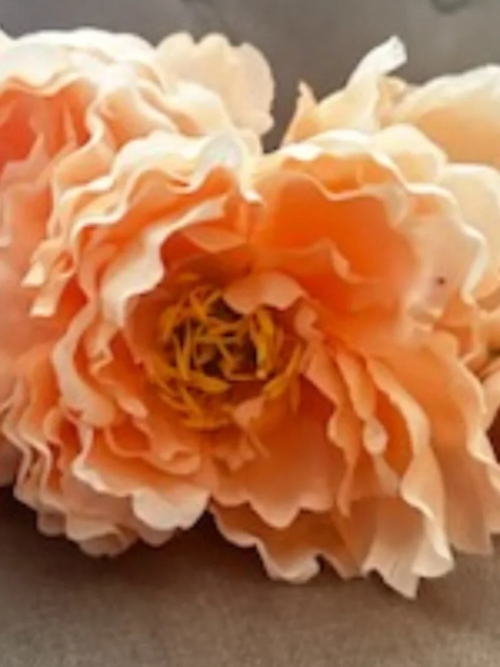 Coral Peach Faux Silk Peonies Bouquet Summer Home Decor